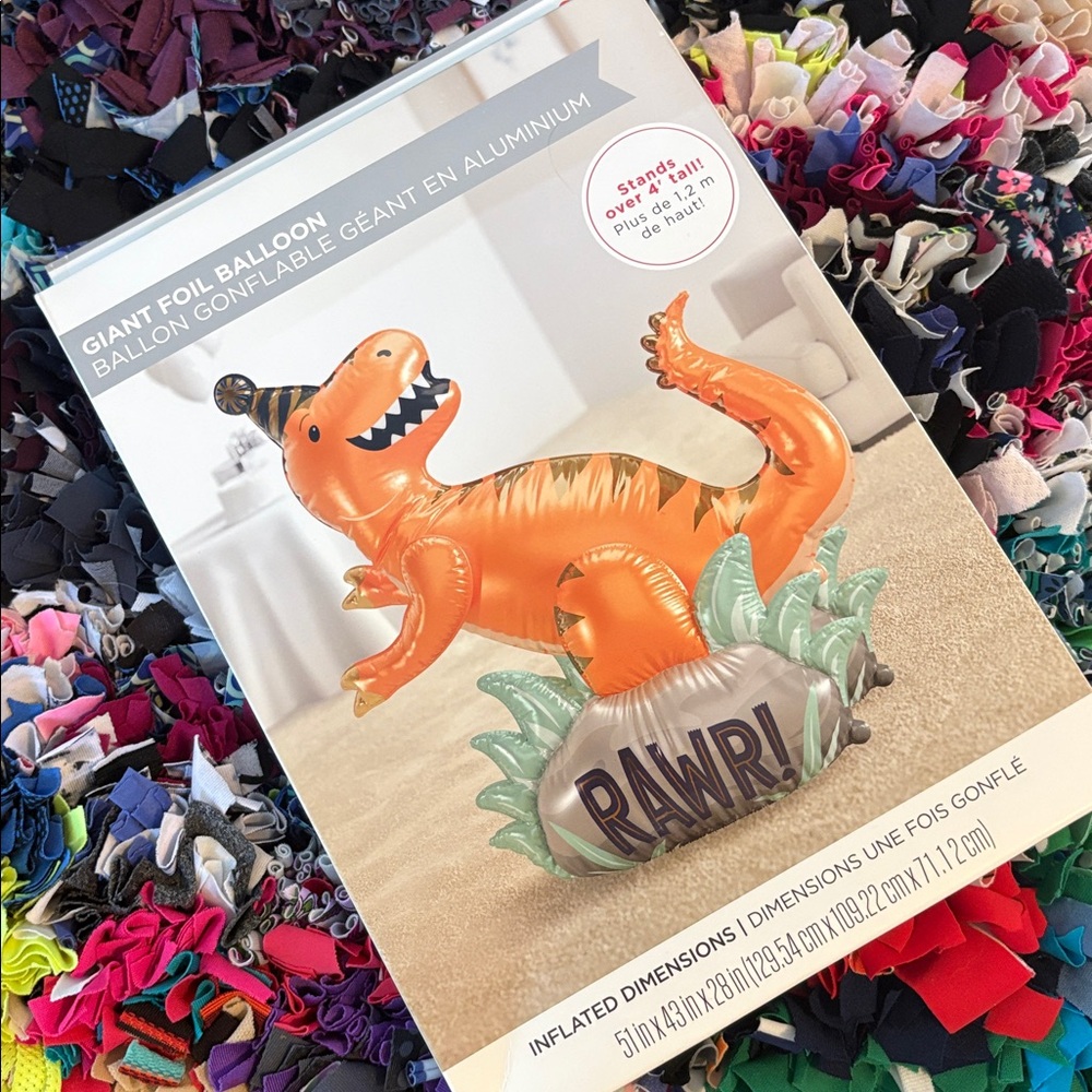 🆕American Greetings Giant Foil Dinosaur Balloon - Picture 3 of 6